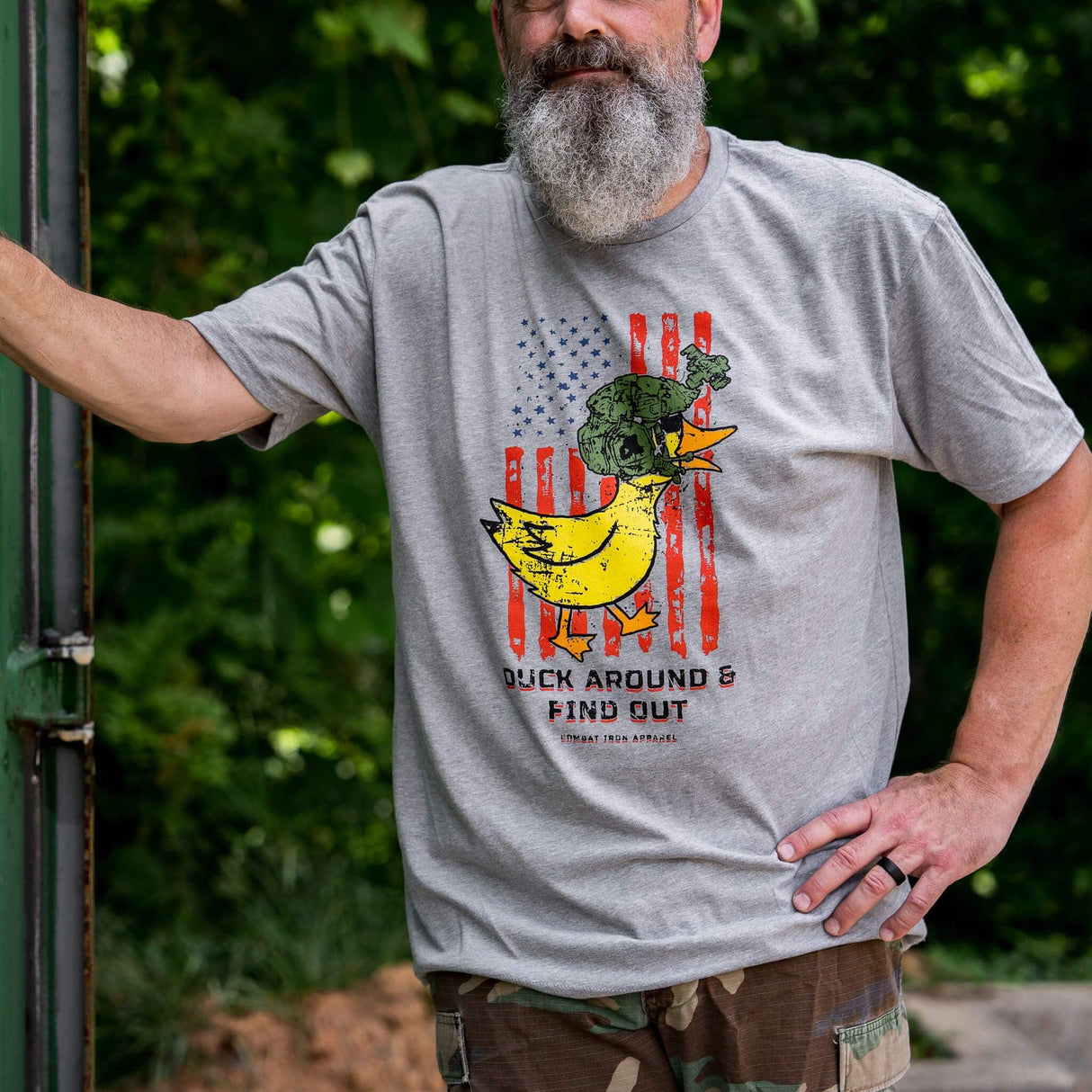 Duck Around and Find Out Men's T-Shirt From Combat Iron Apparel