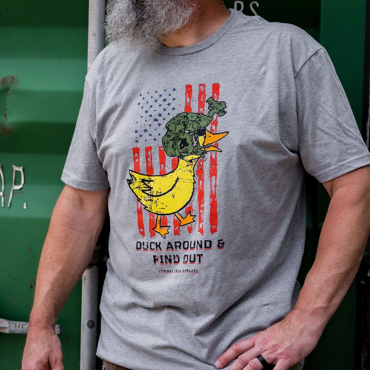 Duck Around and Find Out Men's T-Shirt From Combat Iron Apparel