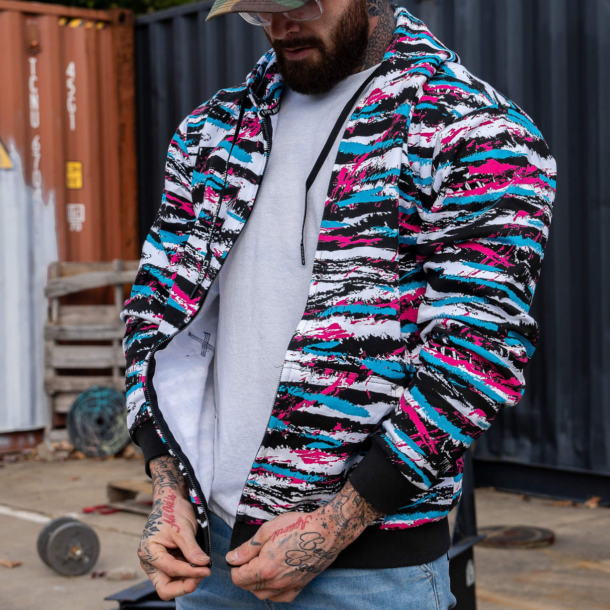 Men's Full-Zip Hoodie from Combat Iron Apparel