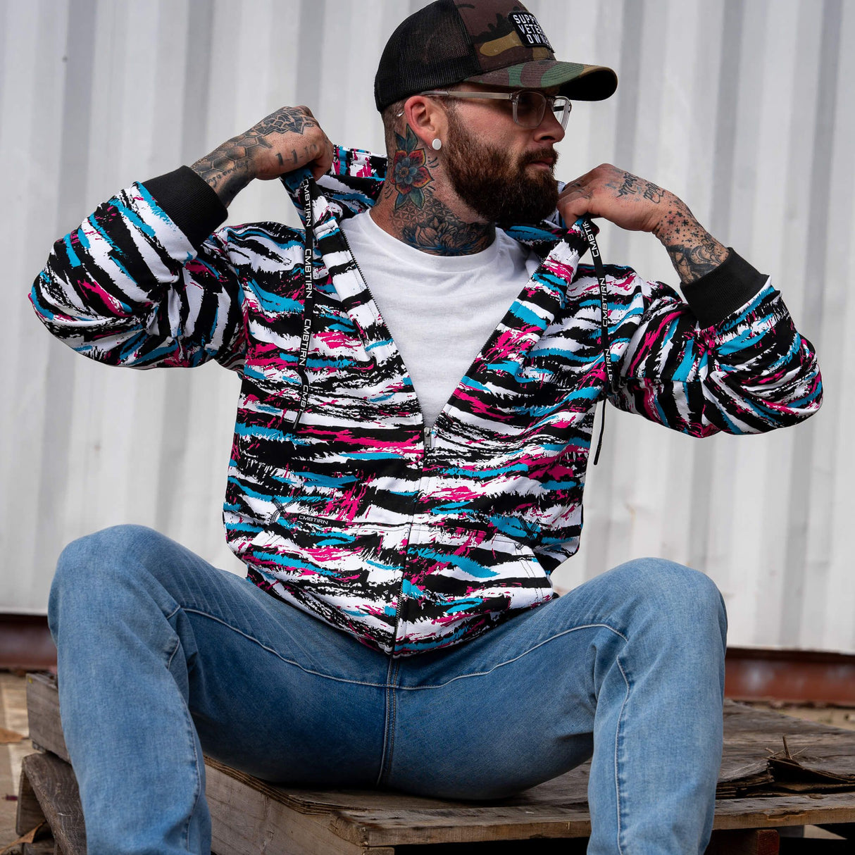 Men's Full-Zip Hoodie from Combat Iron Apparel