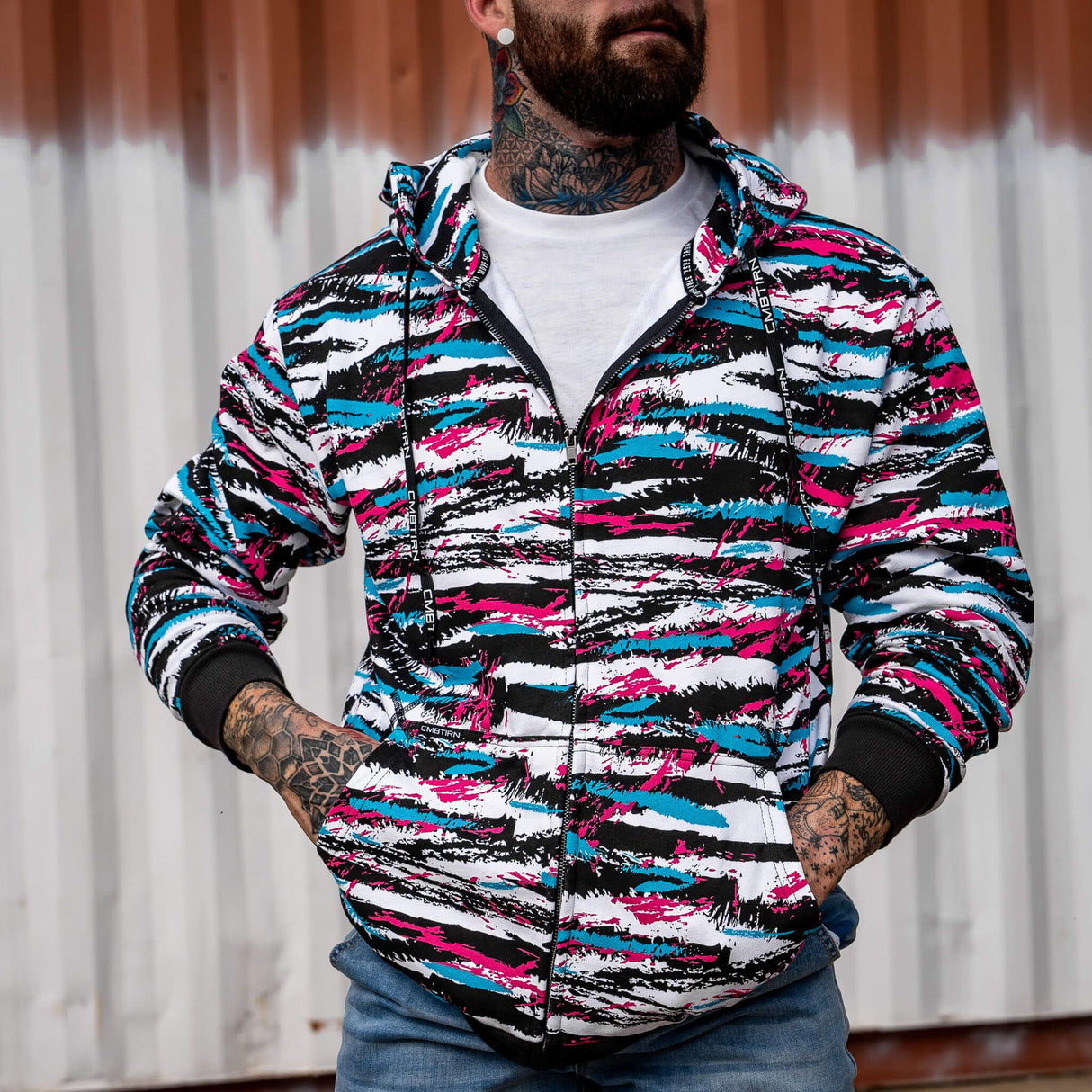 Men's Full-Zip Hoodie from Combat Iron Apparel