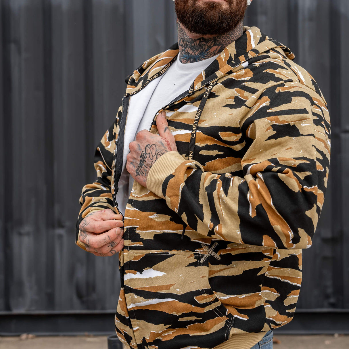Men's Full-Zip Hoodie from Combat Iron Apparel