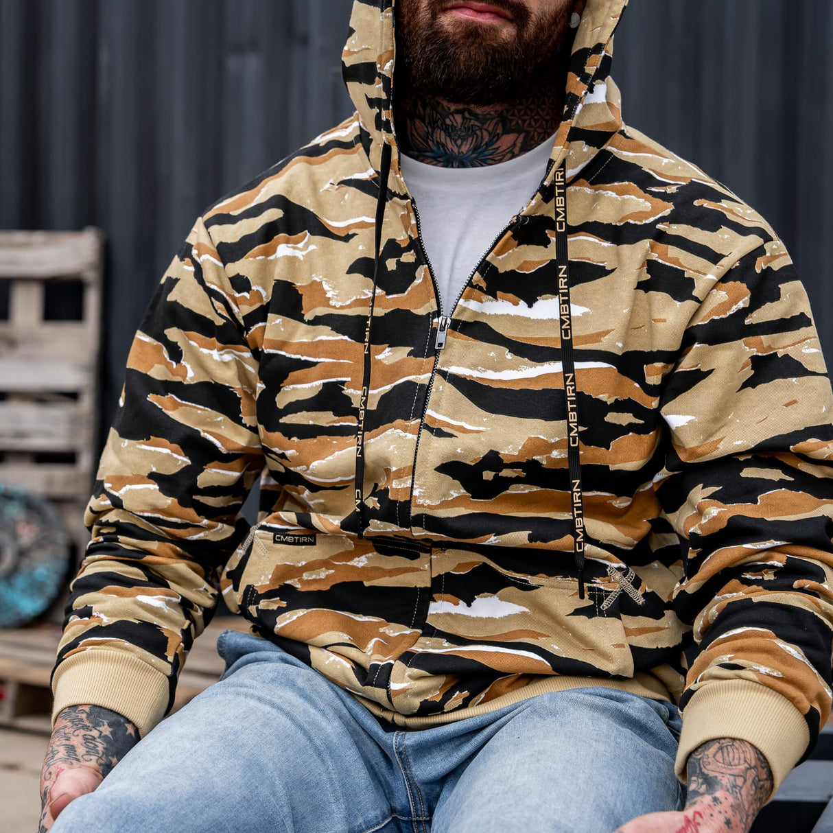 Men's Full-Zip Hoodie from Combat Iron Apparel