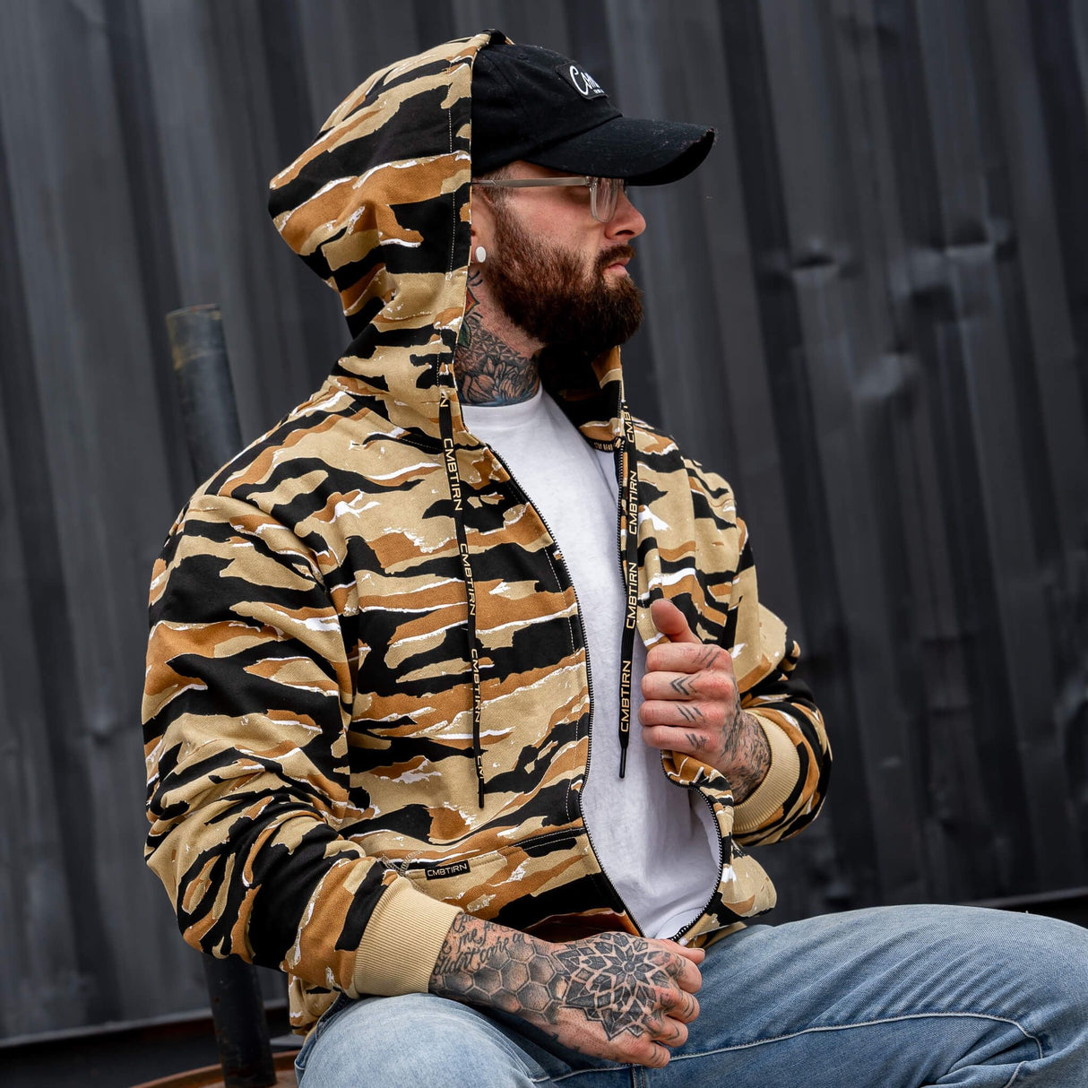 Men's Full-Zip Hoodie from Combat Iron Apparel
