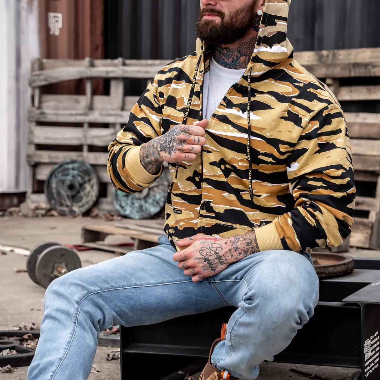 Men's Full-Zip Hoodie from Combat Iron Apparel