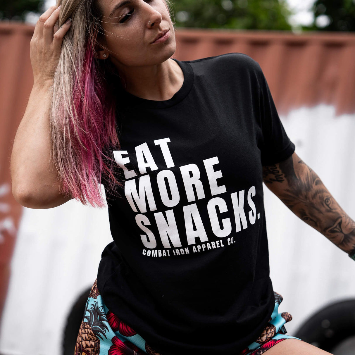 Eat More Snacks Men's T-Shirt From Combat Iron Apparel
