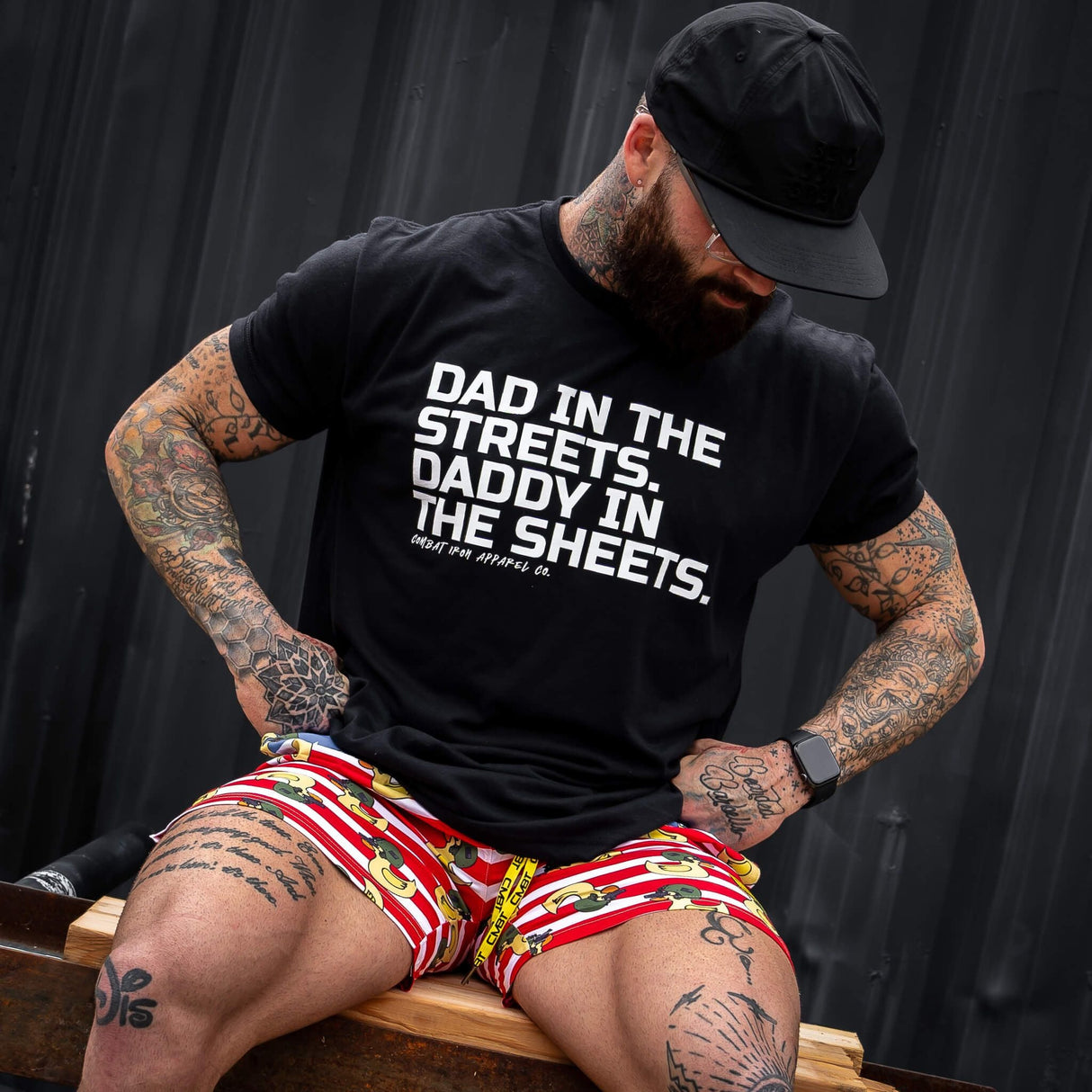 Dad in the Streets. Daddy In the Sheets. Men's T-Shirt From Combat Iron Apparel