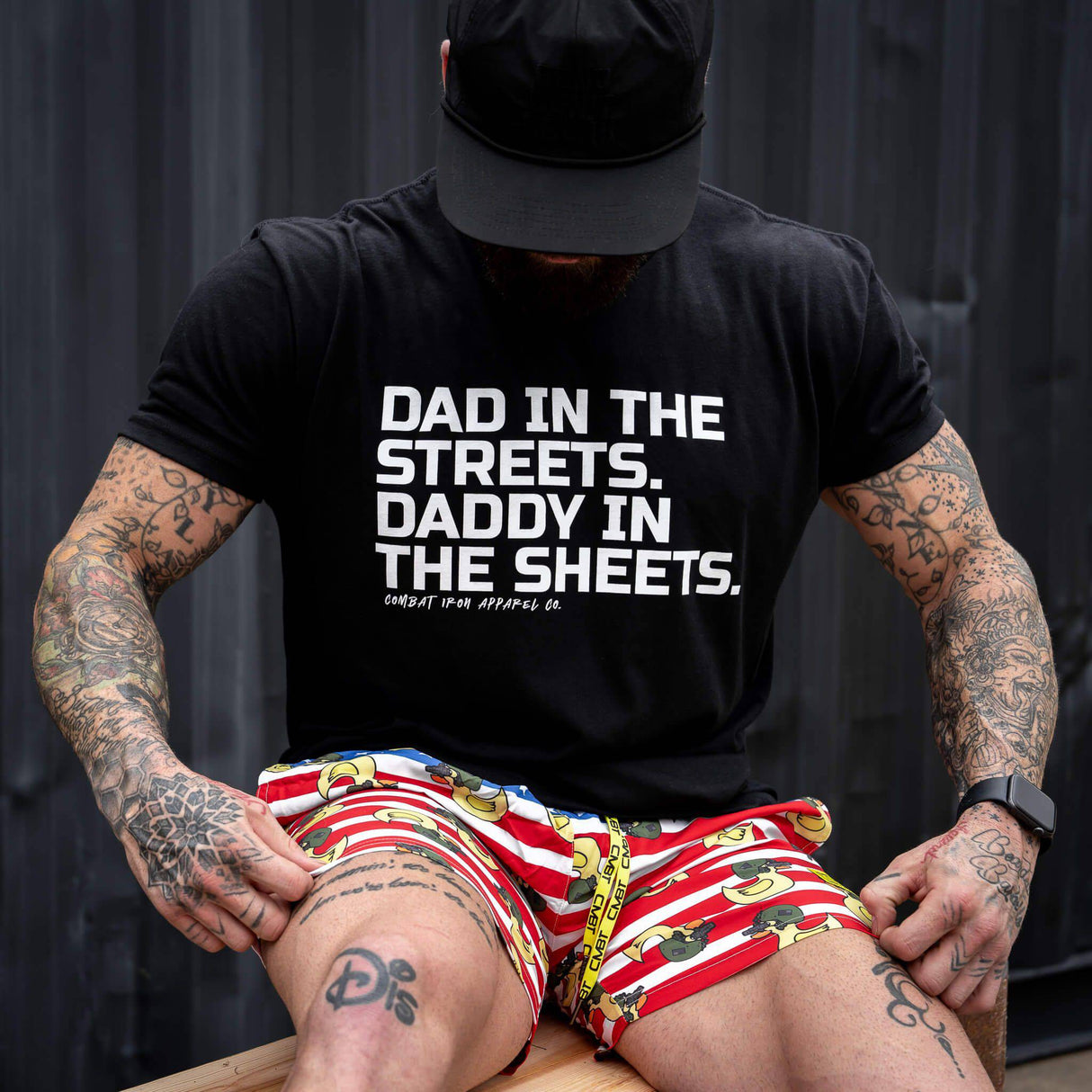 Dad in the Streets. Daddy In the Sheets. Men's T-Shirt From Combat Iron Apparel