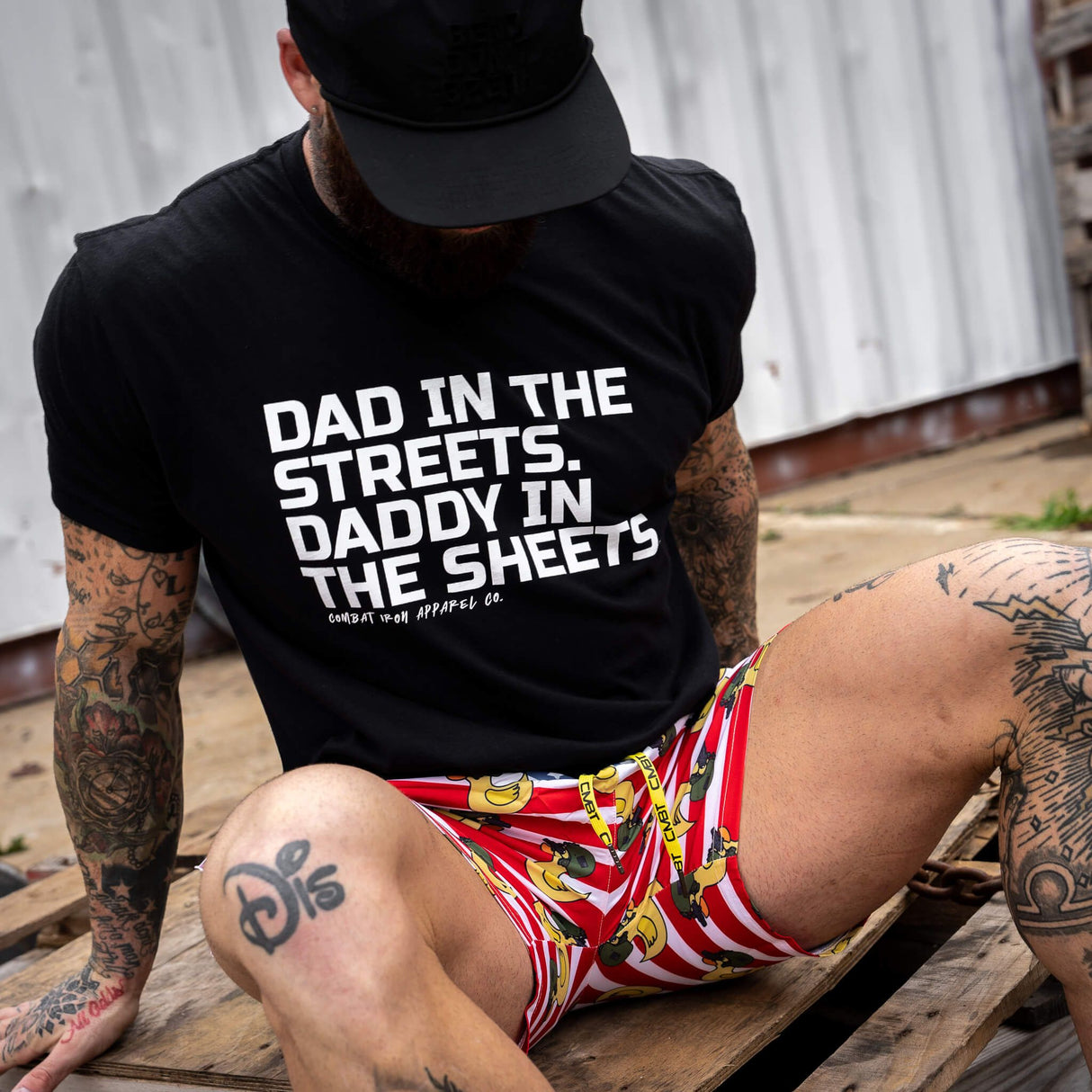 Dad in the Streets. Daddy In the Sheets. Men's T-Shirt From Combat Iron Apparel