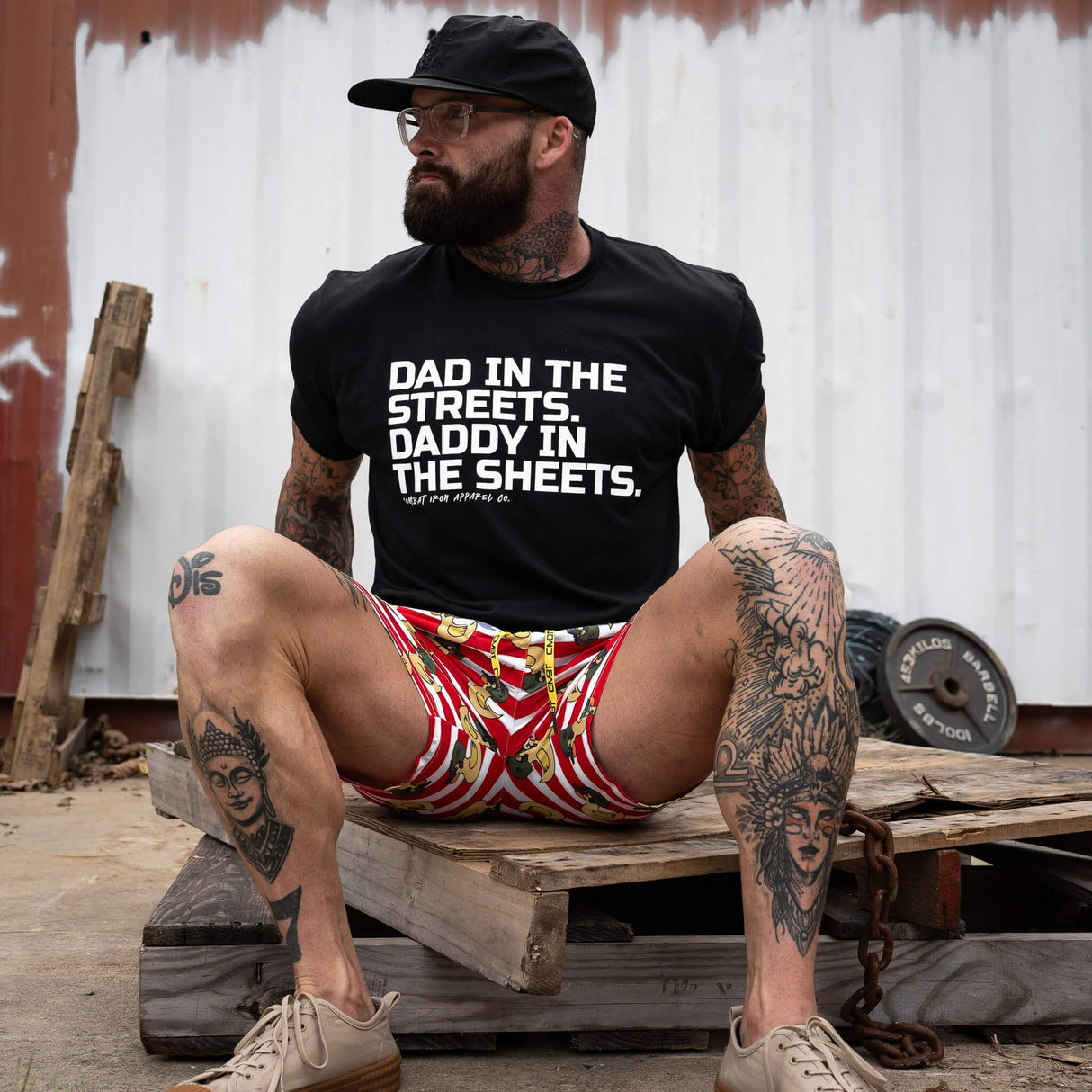 Dad in the Streets. Daddy In the Sheets. Men's T-Shirt From Combat Iron Apparel