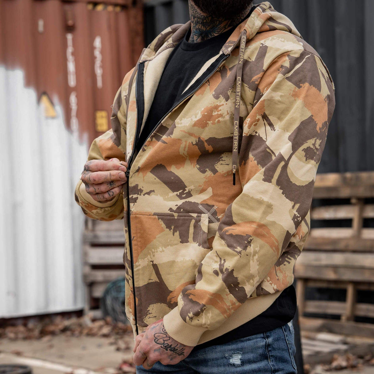 Men's Full-Zip Hoodie from Combat Iron Apparel