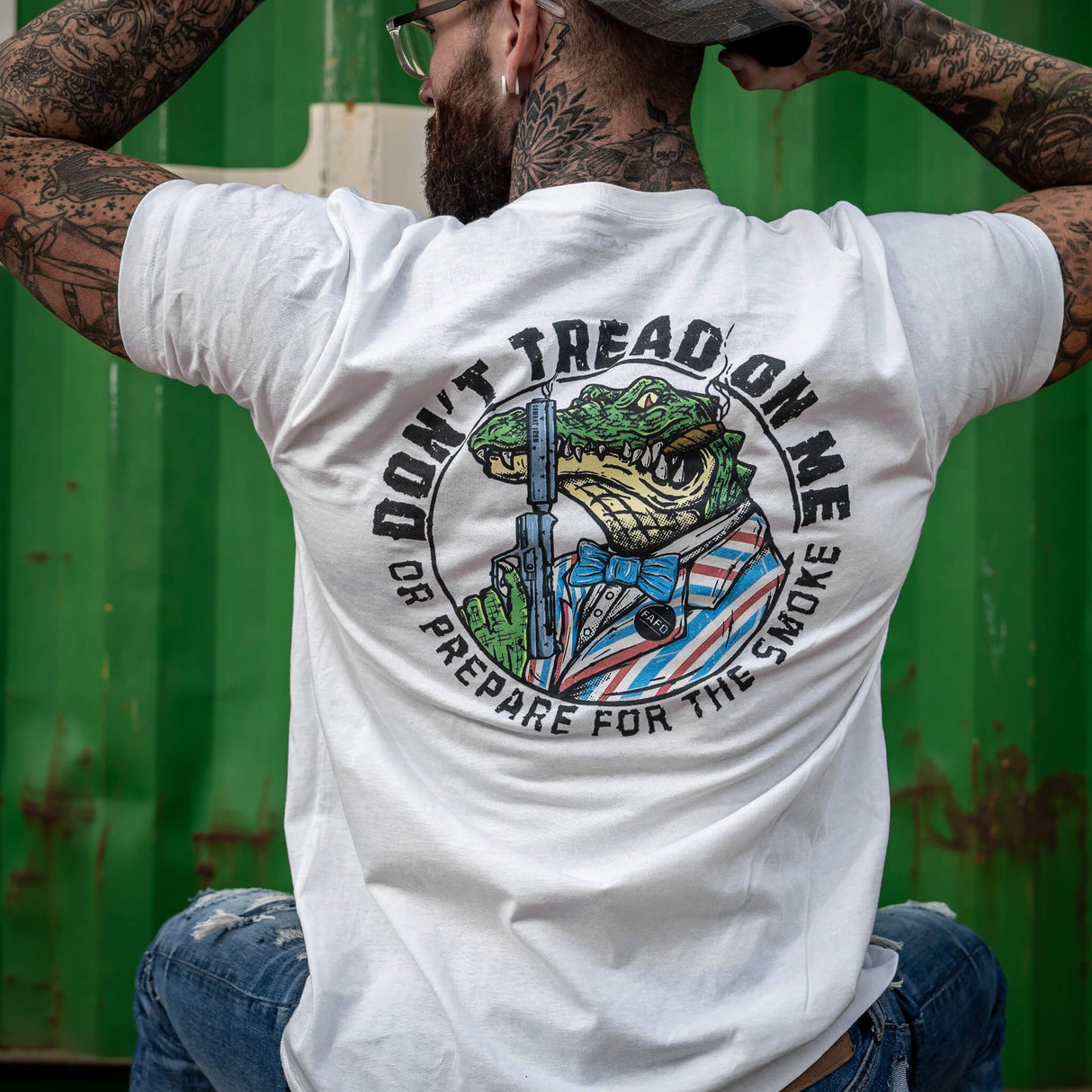 Don't Tread On Me Or Prepare For The Smoke Men's T-Shirt From Combat Iron Apparel