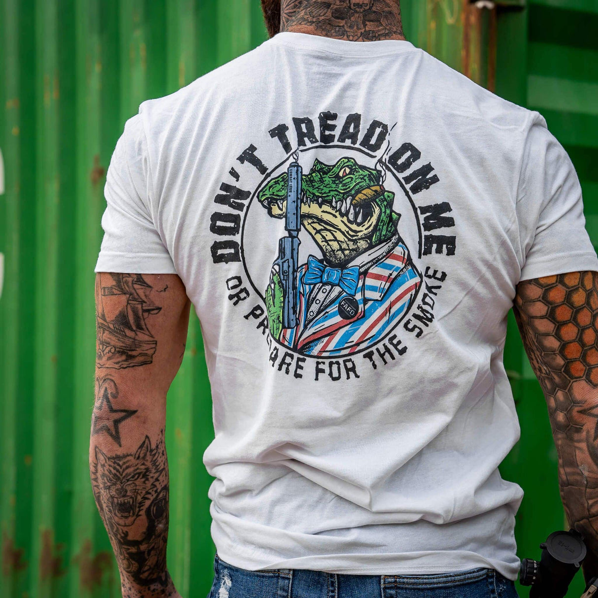 Don't Tread On Me Or Prepare For The Smoke Men's T-Shirt From Combat Iron Apparel