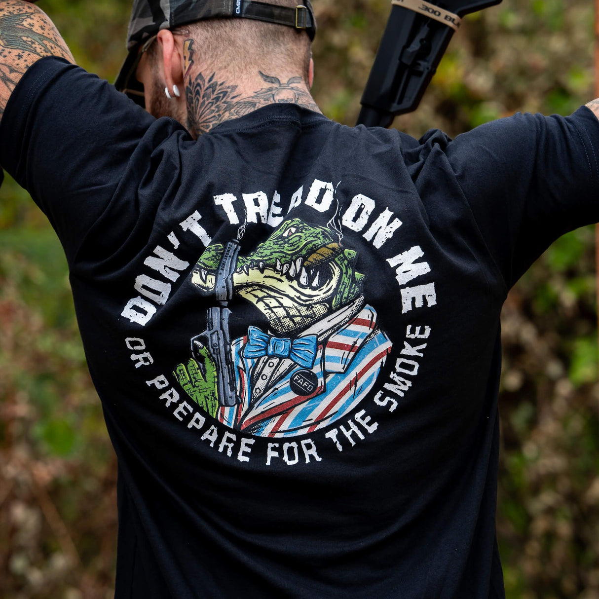 Don't Tread On Me Or Prepare For The Smoke Men's T-Shirt From Combat Iron Apparel