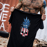American Flag USA Pineapple Grenade Men's T-Shirt From Combat Iron Apparel