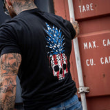 American Flag USA Pineapple Grenade Men's T-Shirt From Combat Iron Apparel
