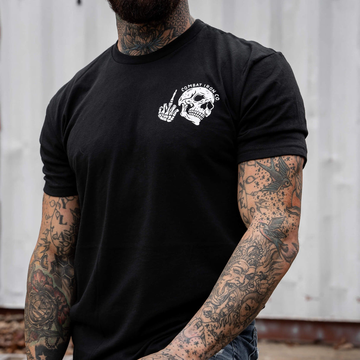 Fuck What They Think Skull Men's T-Shirt From Combat Iron Apparel