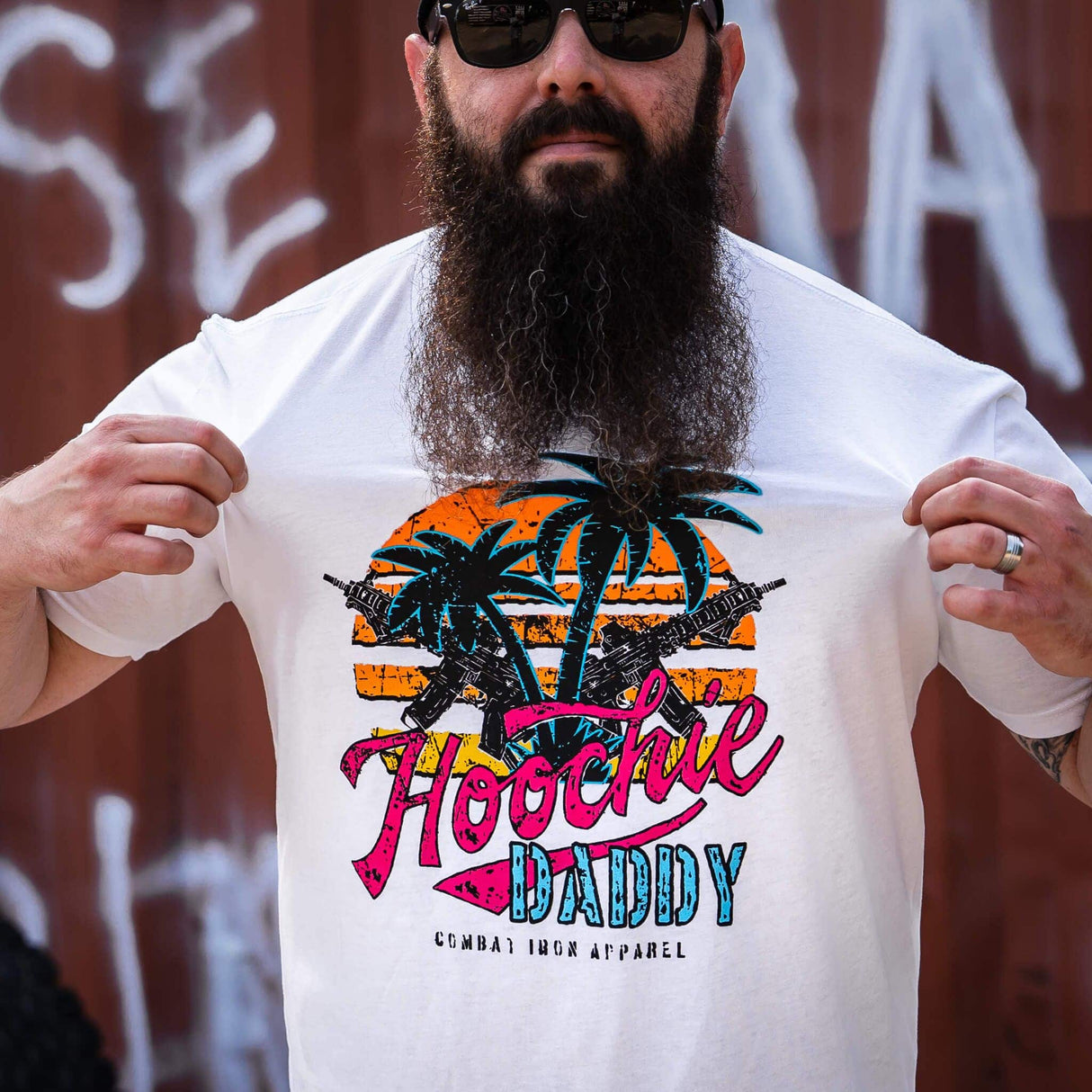 Hoochie Daddy Sunset Men's T-Shirt From Combat Iron Apparel
