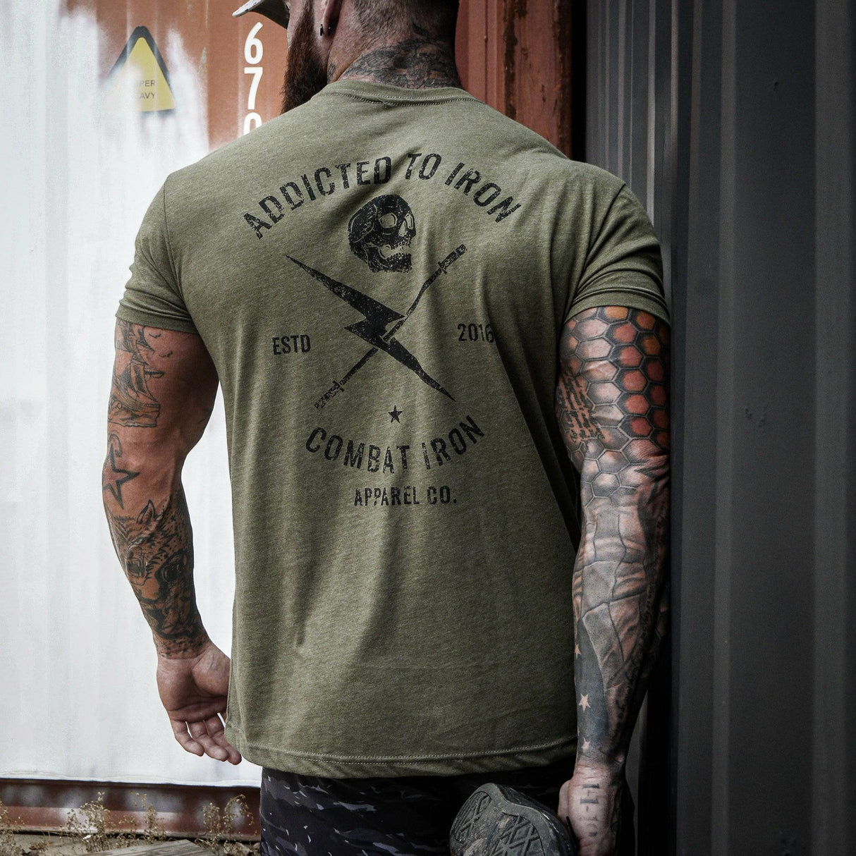 Addicted to Iron V3 Training Men's T-Shirt From Combat Iron Apparel