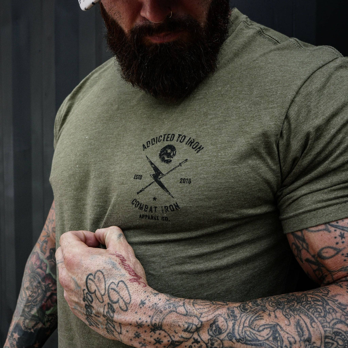 Addicted to Iron V3 Training Men's T-Shirt From Combat Iron Apparel