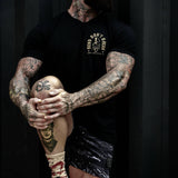 Bend Don't Break Barbell Skull Men's T-Shirt From Combat Iron Apparel