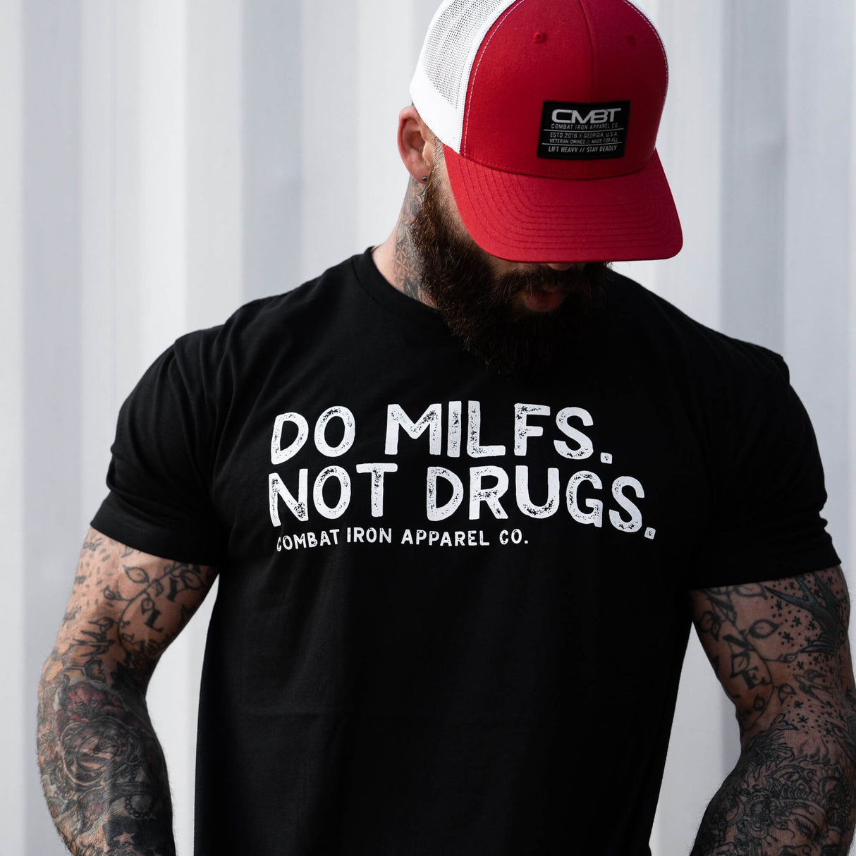 Do Milfs. Not Drugs. Men's T-Shirt From Combat Iron Apparel