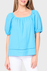 Gauze Off Shoulder Blouson Top  From Gibsonlook