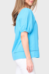 Gauze Off Shoulder Blouson Top  From Gibsonlook