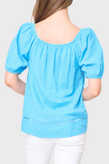 Gauze Off Shoulder Blouson Top  From Gibsonlook