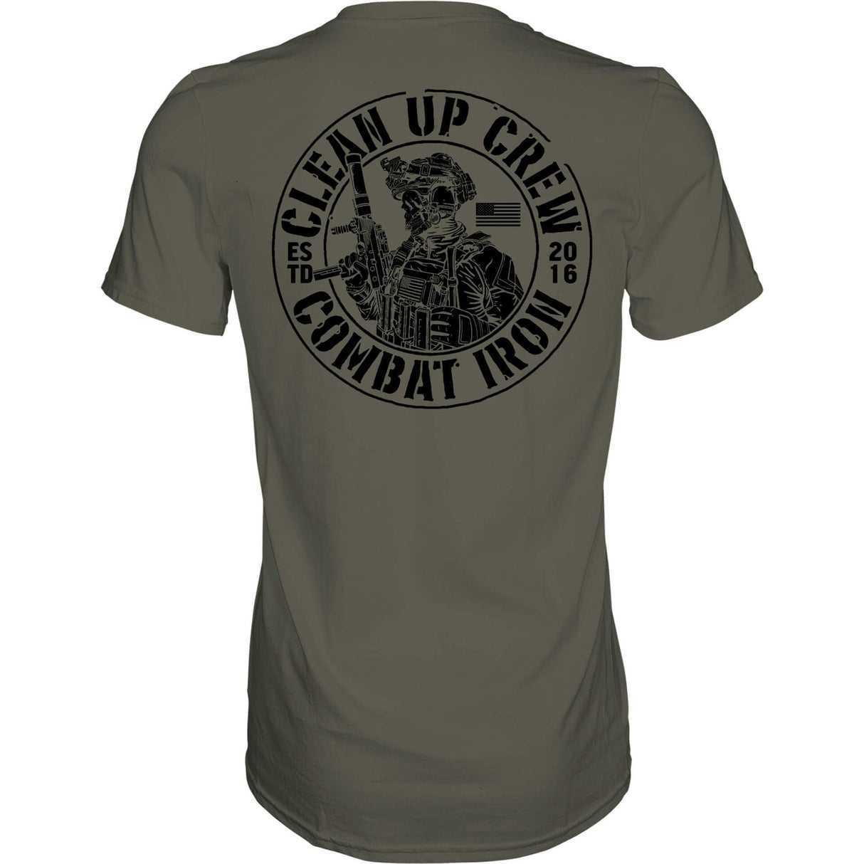 Clean up Crew Operator Skull Men's T-Shirt From Combat Iron Apparel