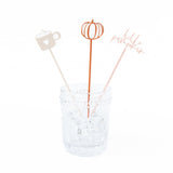 Hello Pumpkin Drink Stirrers from The Cotton & Canvas Co.
