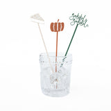 Happy Fall Drink Stirrers from The Cotton & Canvas Co.