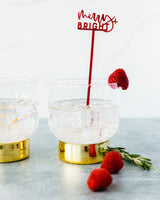 Modern Christmas Drink Stirrers, Set of 12 from The Cotton & Canvas Co.