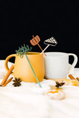 Happy Fall Drink Stirrers from The Cotton & Canvas Co.