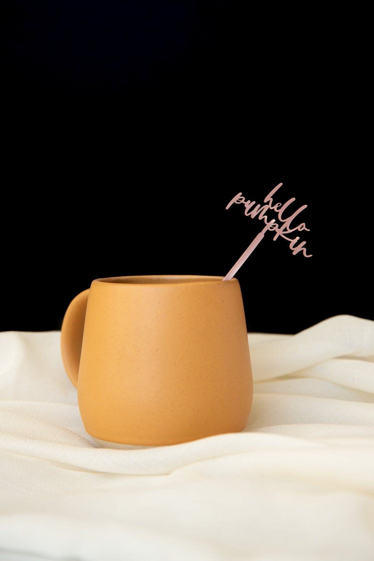 Hello Pumpkin Drink Stirrers from The Cotton & Canvas Co.
