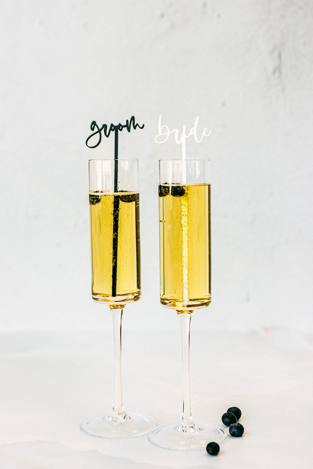 Bride and Groom Drink Stirrers, Set of 2 from The Cotton & Canvas Co.