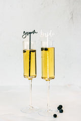 Bride and Groom Drink Stirrers, Set of 2 from The Cotton & Canvas Co.