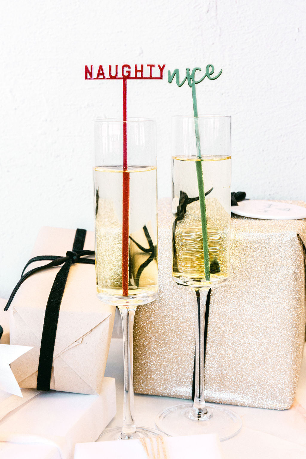 Naughty and Nice Drink Stirrers from The Cotton & Canvas Co.