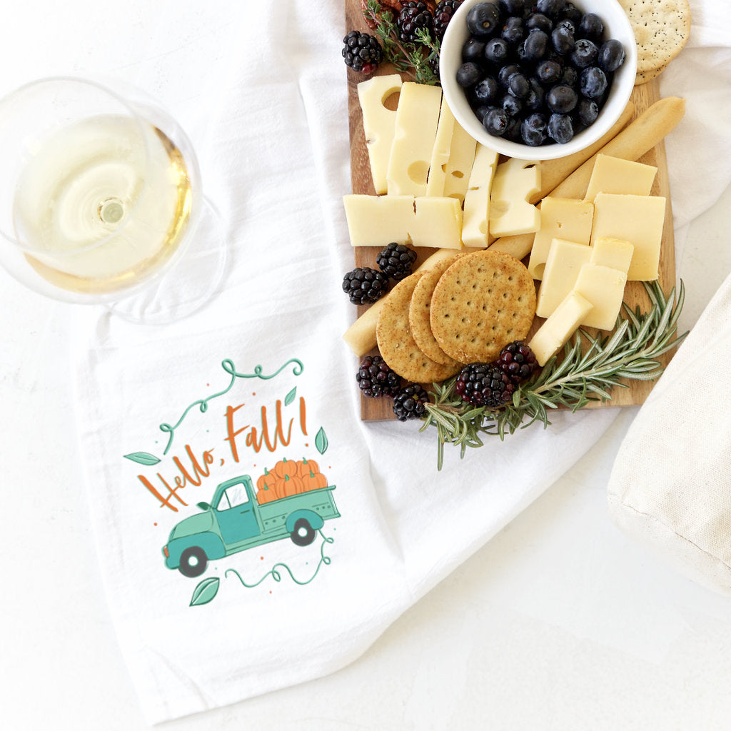 Hello Fall! Kitchen Tea Towel