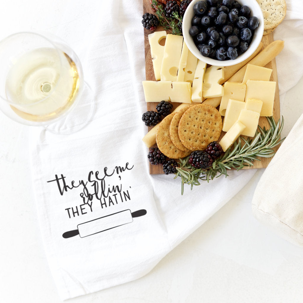 They See Me Rollin', They Hatin' Kitchen Tea Towel from The Cotton & Canvas Co.