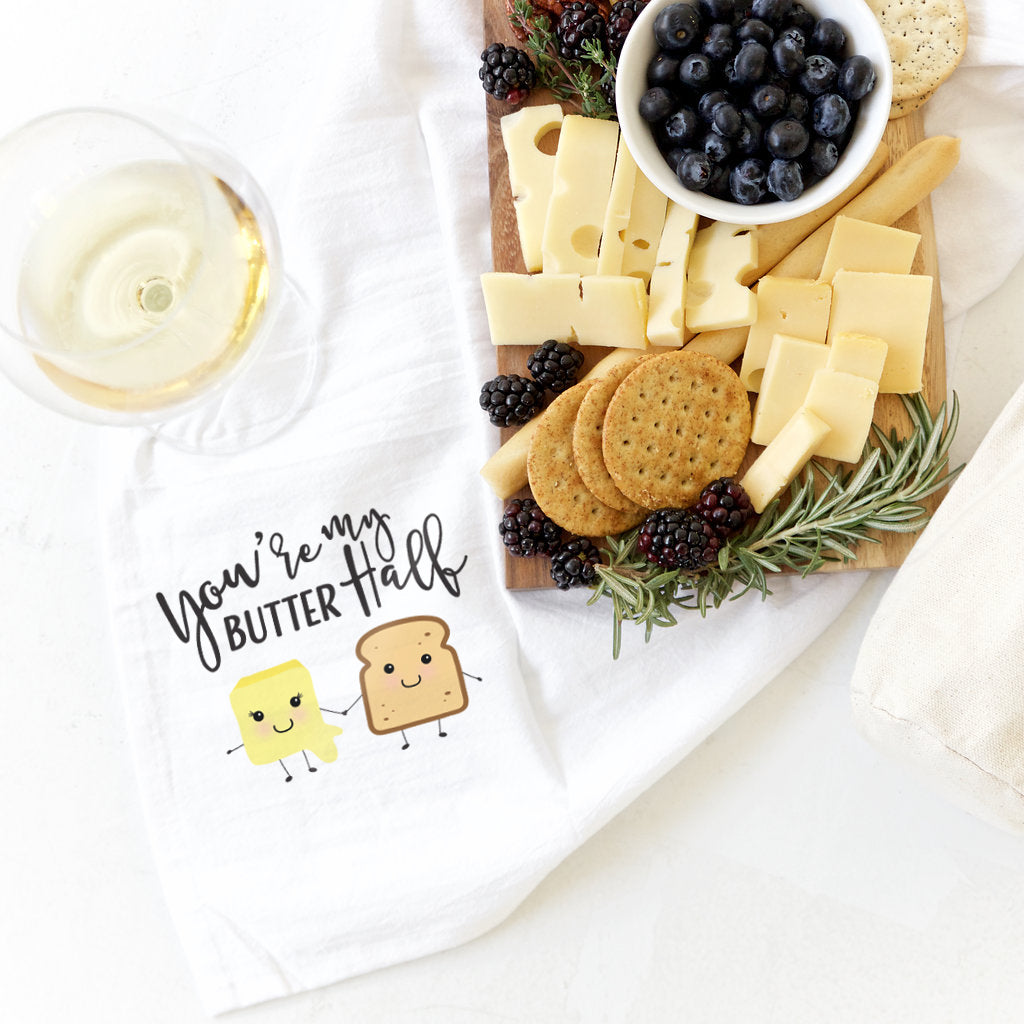 You're My Butter Half Kitchen Tea Towel from The Cotton & Canvas Co.