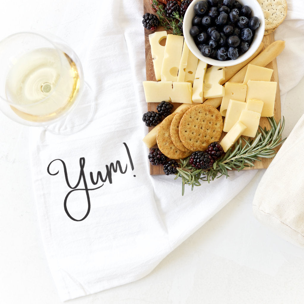 Yum Kitchen Tea Towel from The Cotton & Canvas Co.