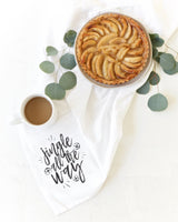 Jingle All the Way Christmas Kitchen Tea Towel from The Cotton & Canvas Co.