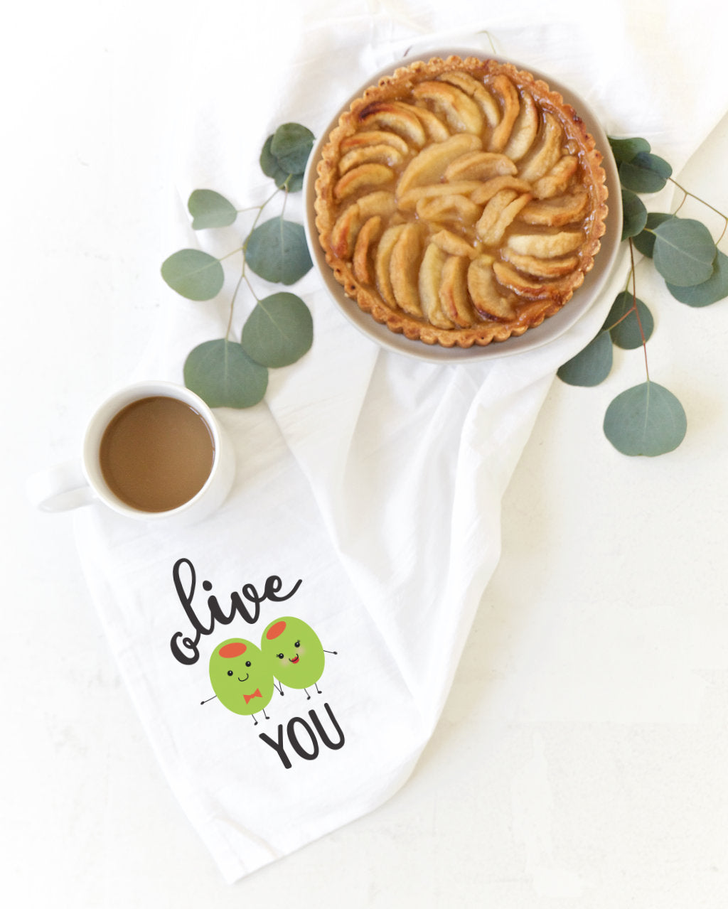 Olive You Kitchen Tea Towel from The Cotton & Canvas Co.