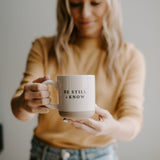 Be Still and Know 14oz. Stoneware Coffee Mug From Sweet Water Decor
