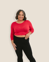 Crew Neck 3/4 Sleeve Halftee from HALFTEE Layering Fashions