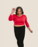 Crew Neck 3/4 Sleeve Halftee from HALFTEE Layering Fashions