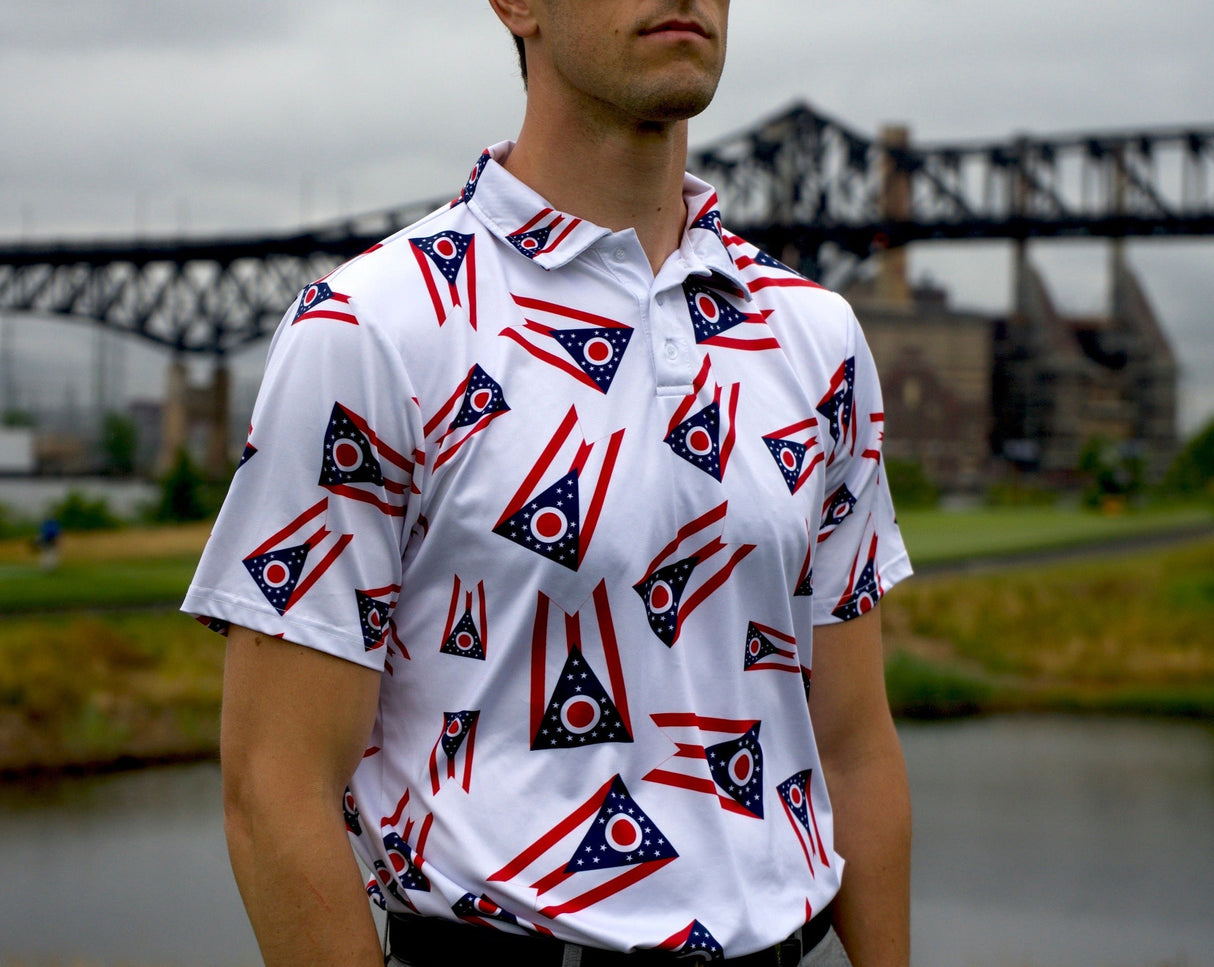 Big Ohio Burgee Golf Shirt 1803 Sports from 1803 Sports