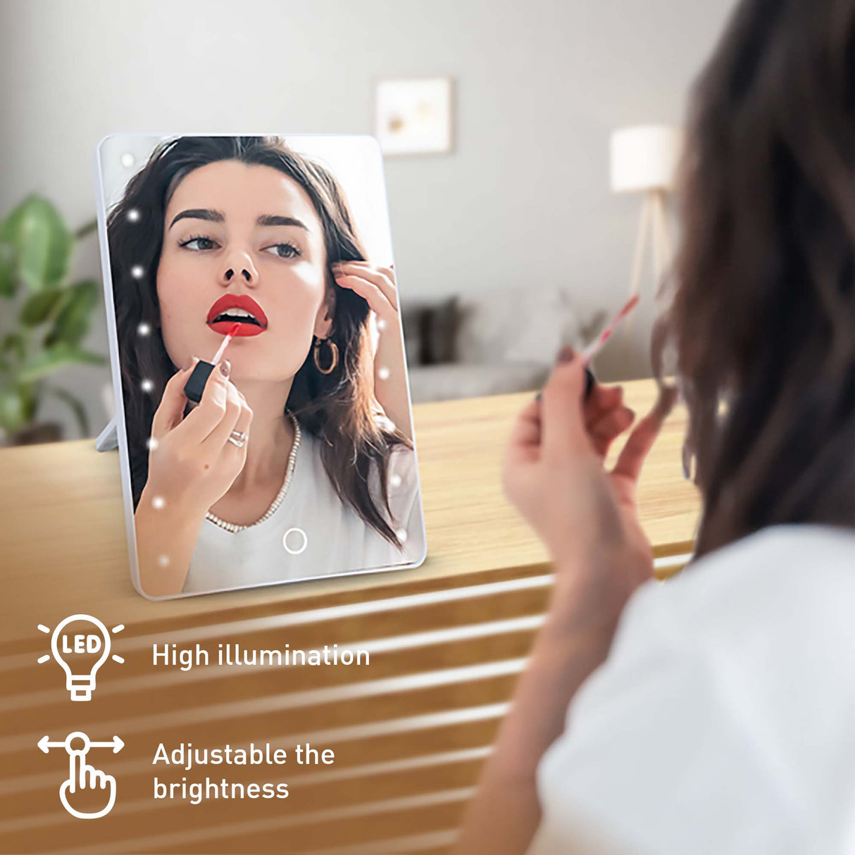 Pursonic Makeup Essentials Set: Brush Set, Wipes, Blender Sponge & Smart Vanity Mirror from Pursonic
