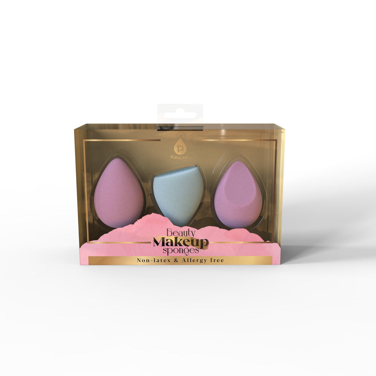 3-Pack Beauty Makeup Sponges – Multi-Shape Blenders for Flawless Application from Pursonic
